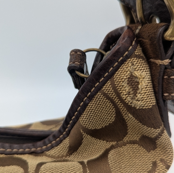 Coach Canvas Shoulder Bag - Picture 2 of 15